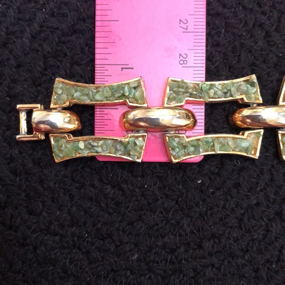 Misses Bracelet with Gold Metal And Green Stones - Picture 7 of 7